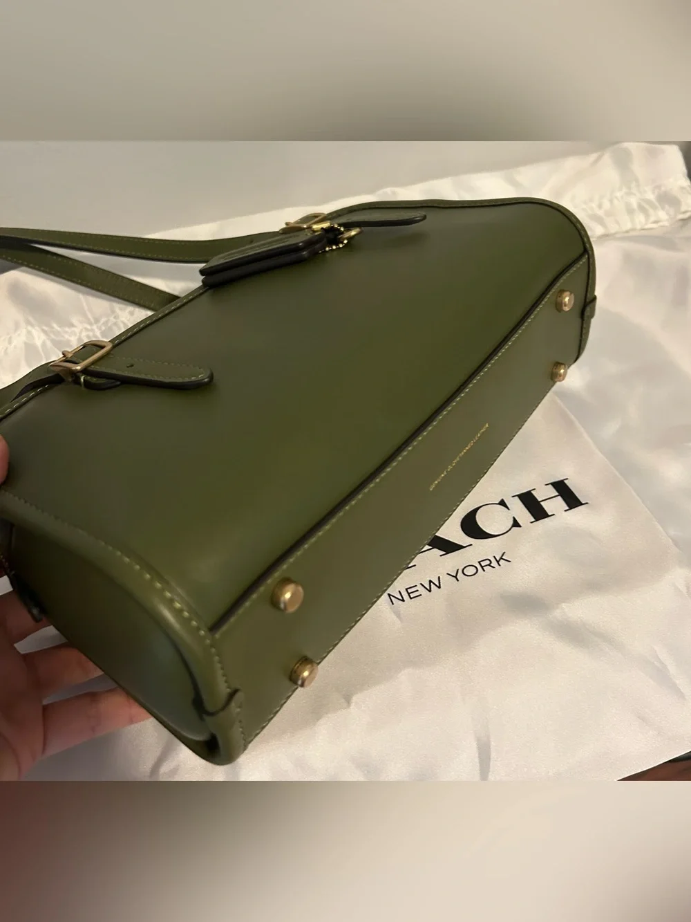 Coach Swing Zip Bag in Olive